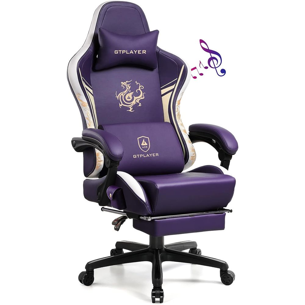 Gaming Esports Esports - Ergonomic Bluetooth Gaming Chair with Footrest,