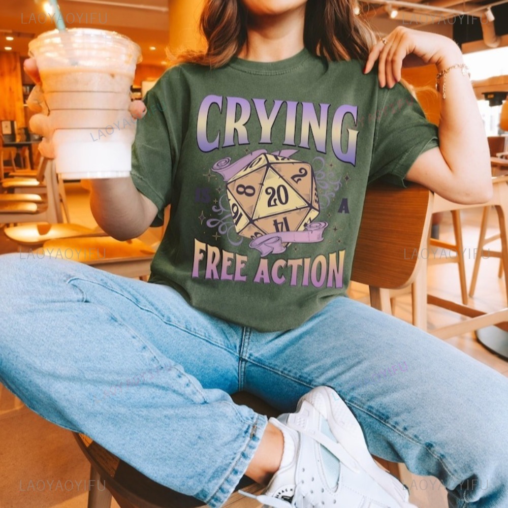 Funny DnD Crying Is A Free Act – Esports Gaming Shirts recenzja i cena