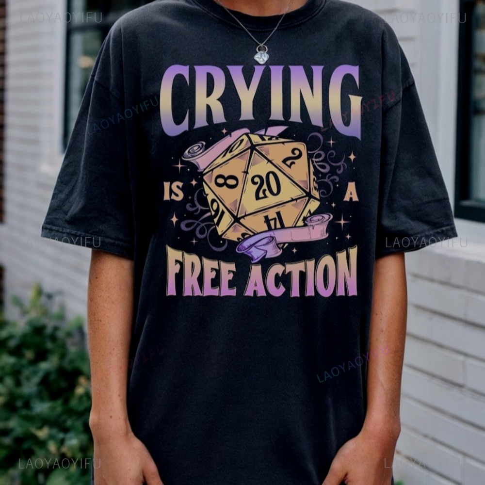 Funny DnD Crying Is A Free Act – Esports Gaming Shirts recenzja i cena