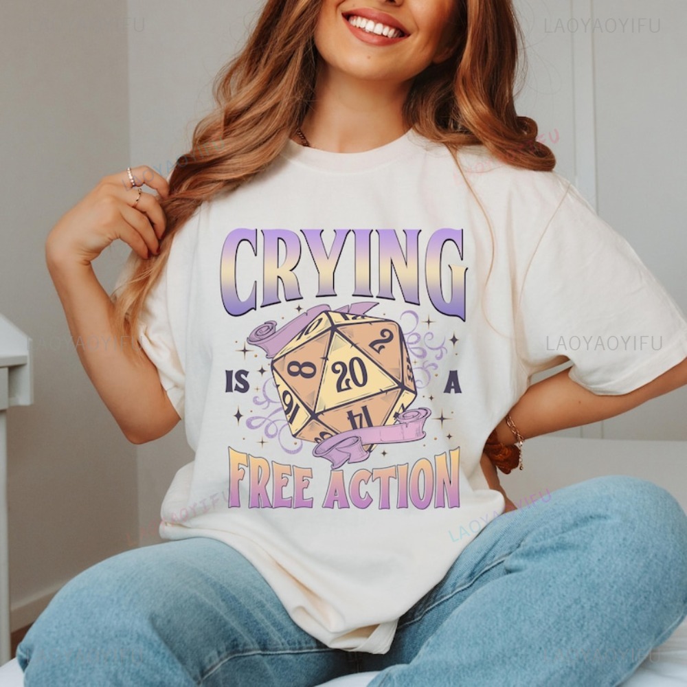 Funny DnD Crying Is A Free Act – Esports Gaming Shirts recenzja i cena