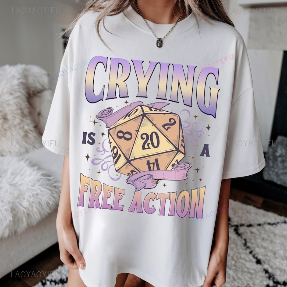 Funny DnD Crying Is A Free Act – Esports Gaming Shirts recenzja i cena