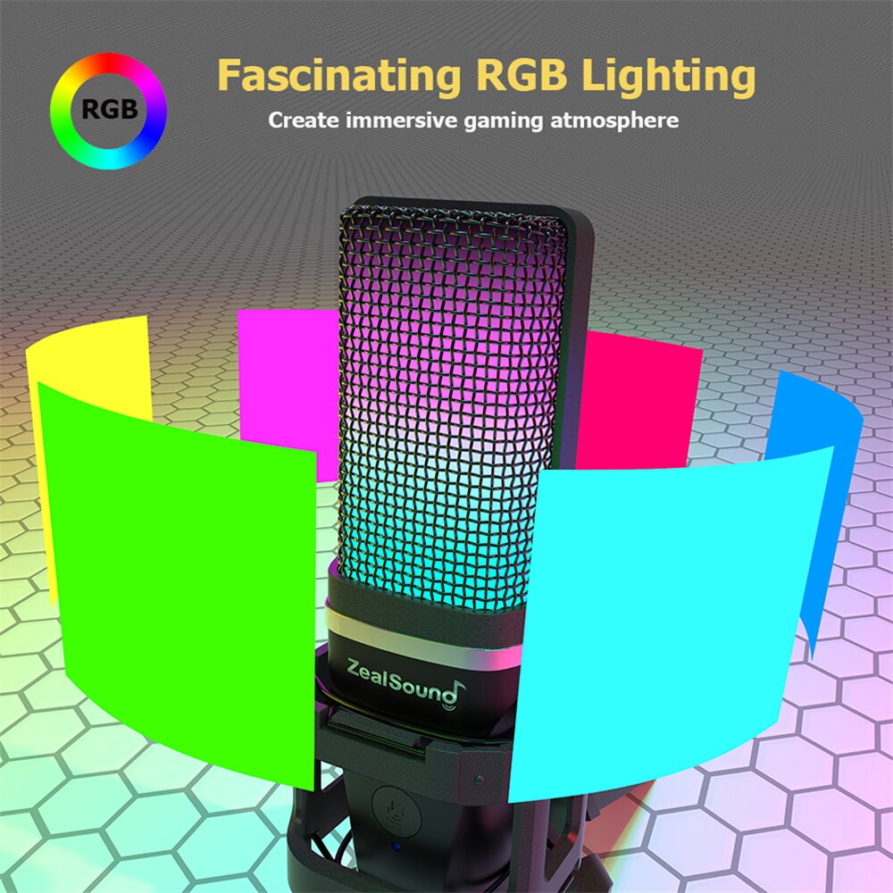 Zealsound RGB Recording Microp – Streaming Mic Condenser recenzja i cena