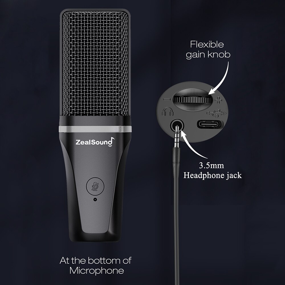 Zealsound RGB Recording Microp – Streaming Mic Condenser recenzja i cena