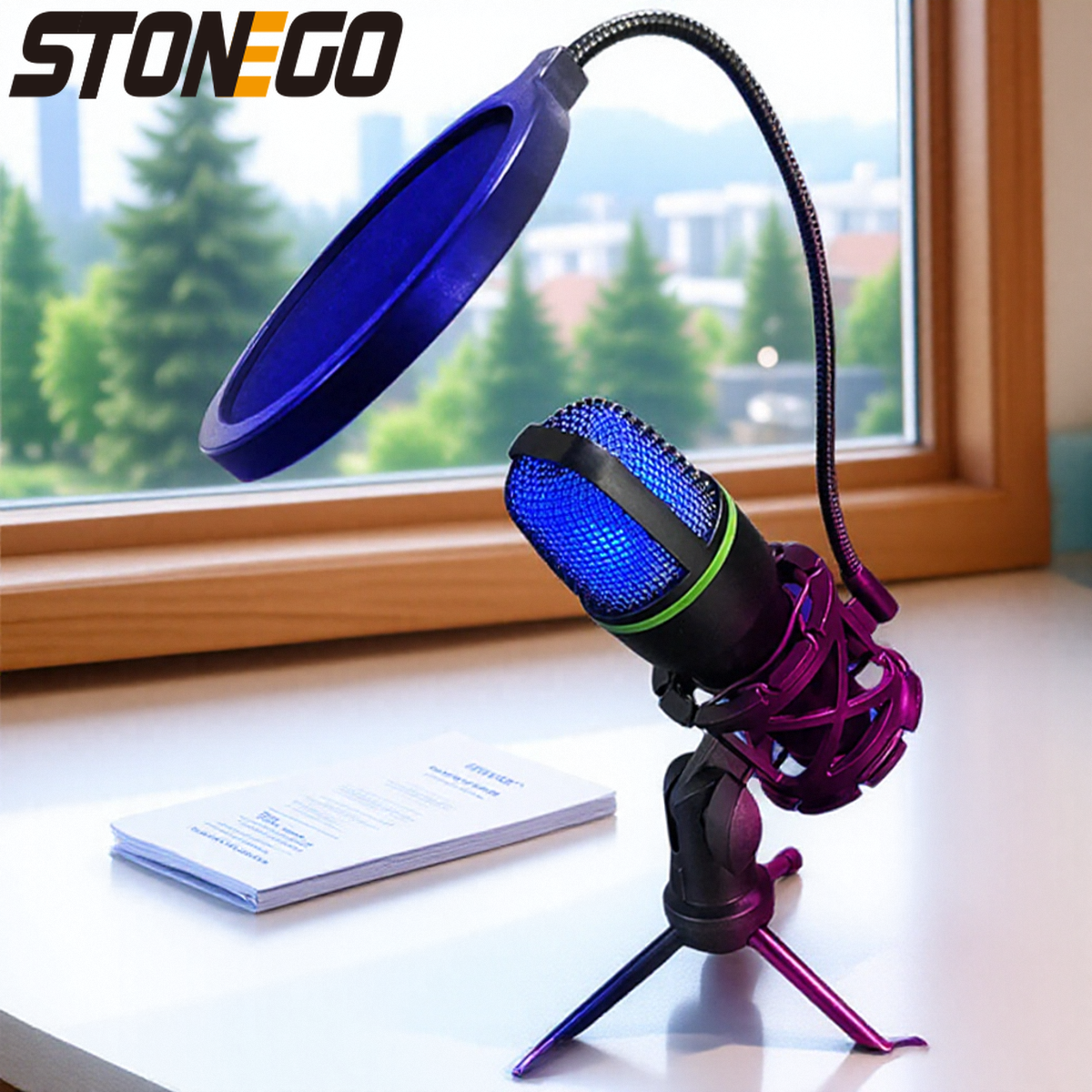 RGB Lighting Microphone Kit wi – Streaming Mic Condenser recenzja i cena