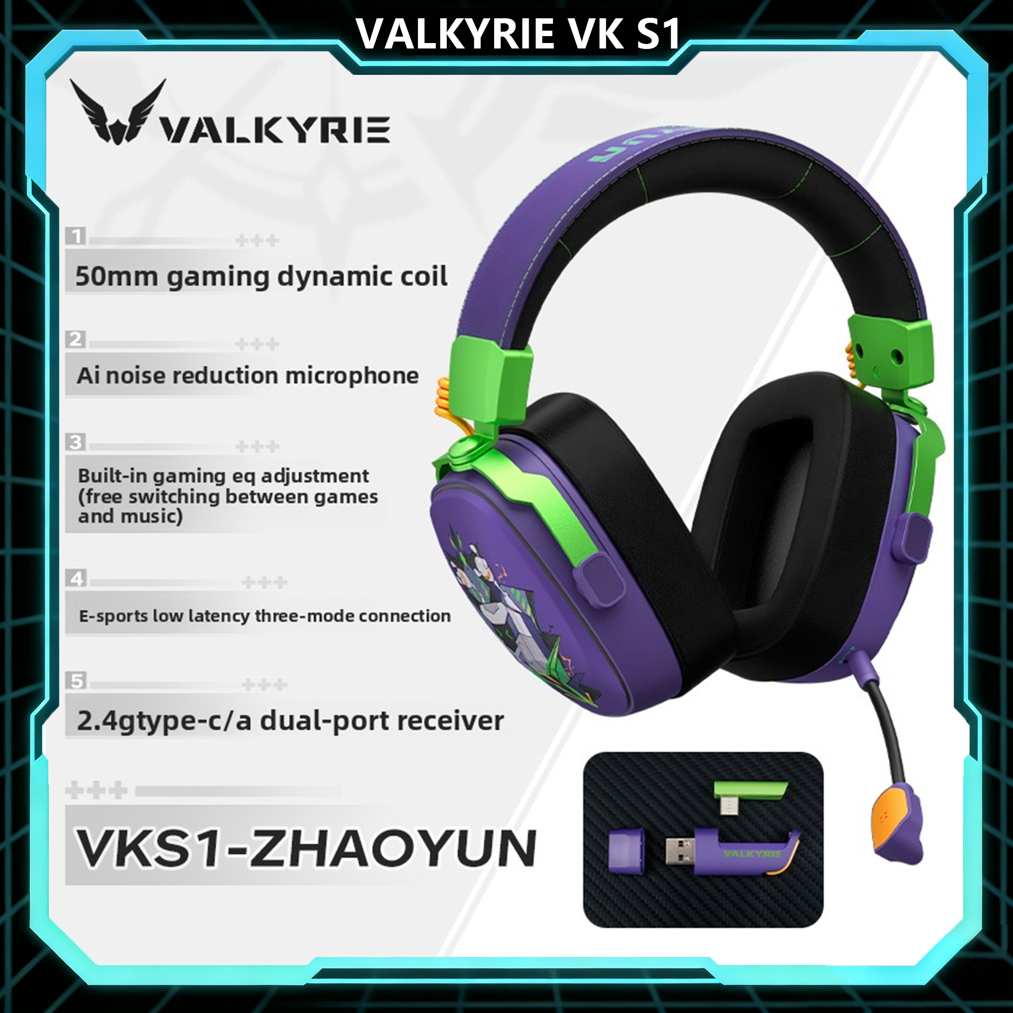 VALKYRIE VKS1 Gaming Headphone – Esports Gaming Phone recenzja i cena