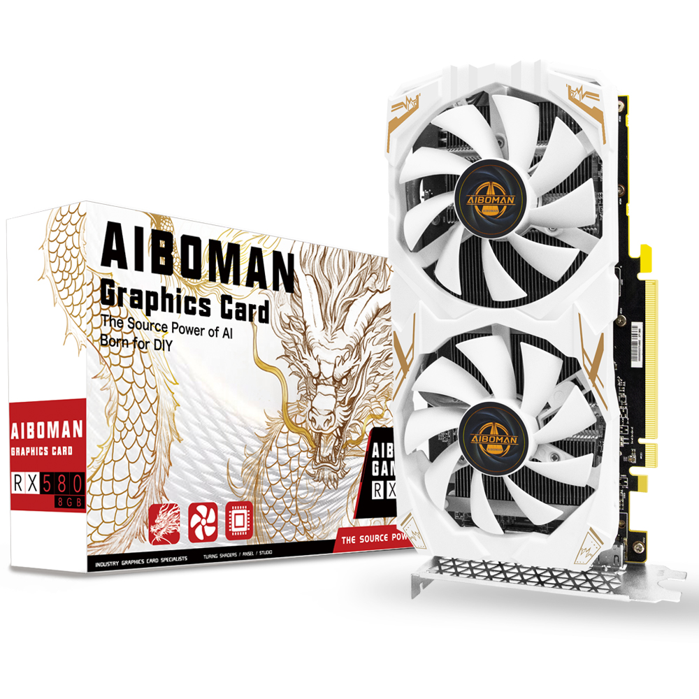 AIBOMAN Video Card AMD RX580 8 – Esports Gaming Fan recenzja i cena
