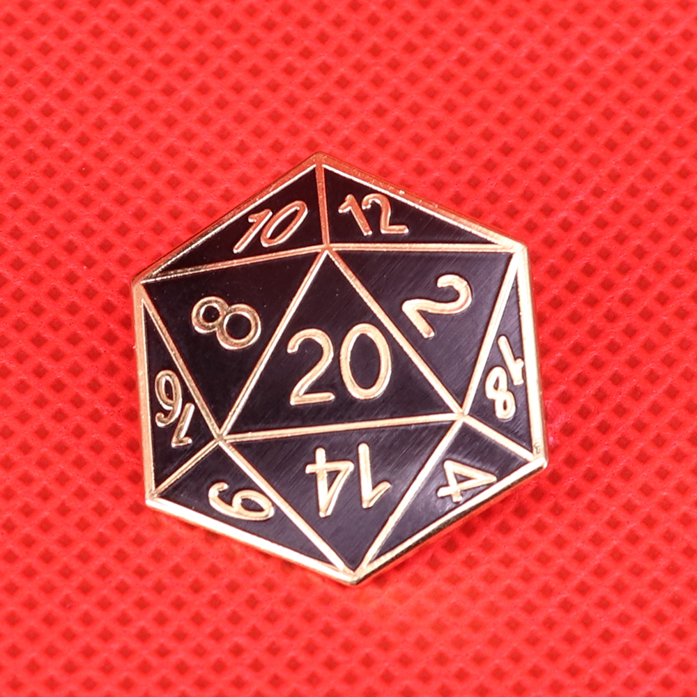 Twenty-sided Die enamel pin D2 – Esports Gaming Shirts recenzja i cena