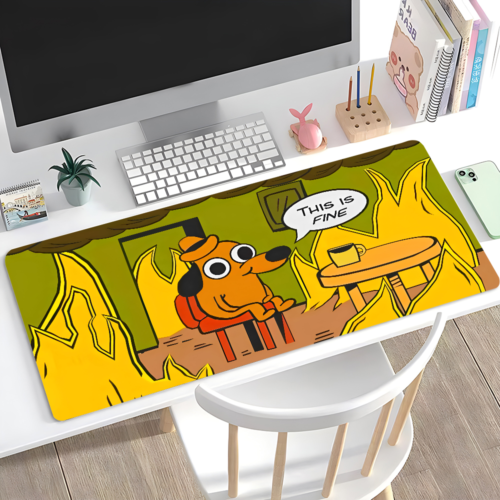 This Is Fine Dog Dachshund Mou – Esports Gaming Desk recenzja i cena