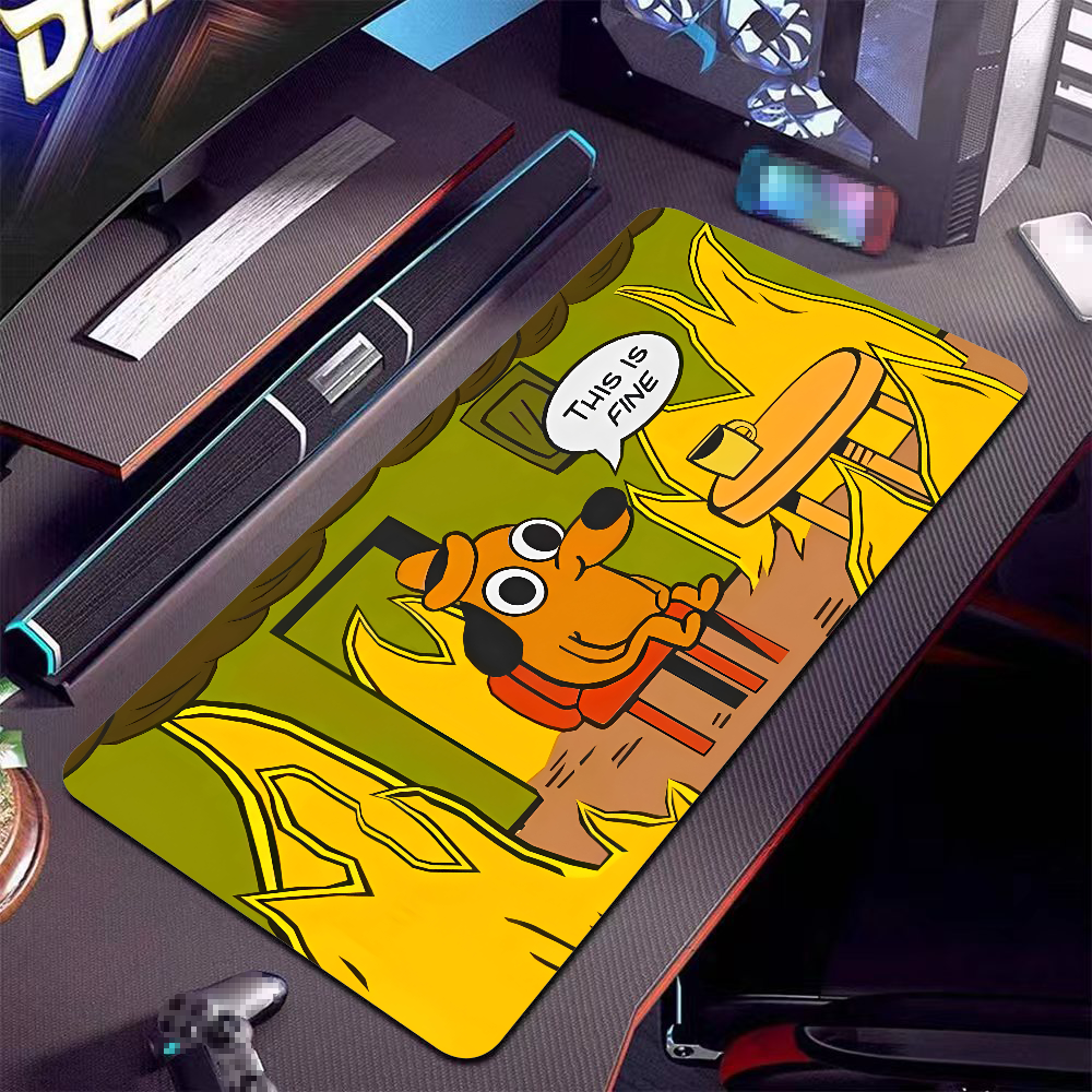 This Is Fine Dog Dachshund Mou – Esports Gaming Desk recenzja i cena