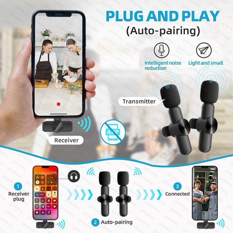 Wireless Lavalier Microphone f – Streaming Mic Condenser recenzja i cena