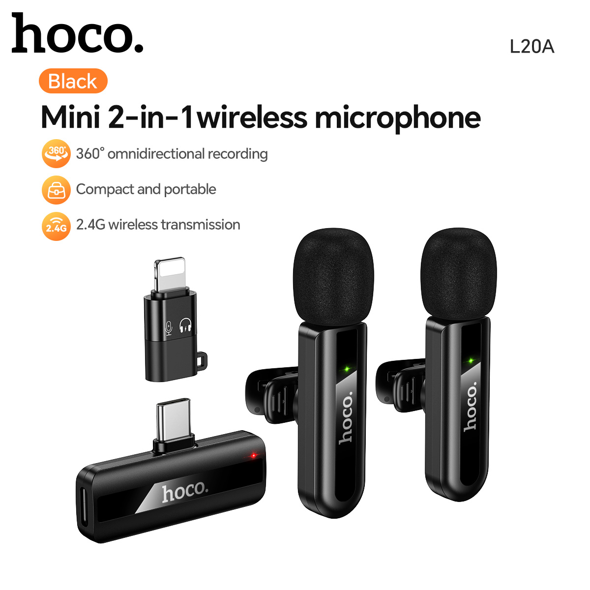 HOCO L20A Wireless Lavalier La – Streaming Mic Condenser recenzja i cena