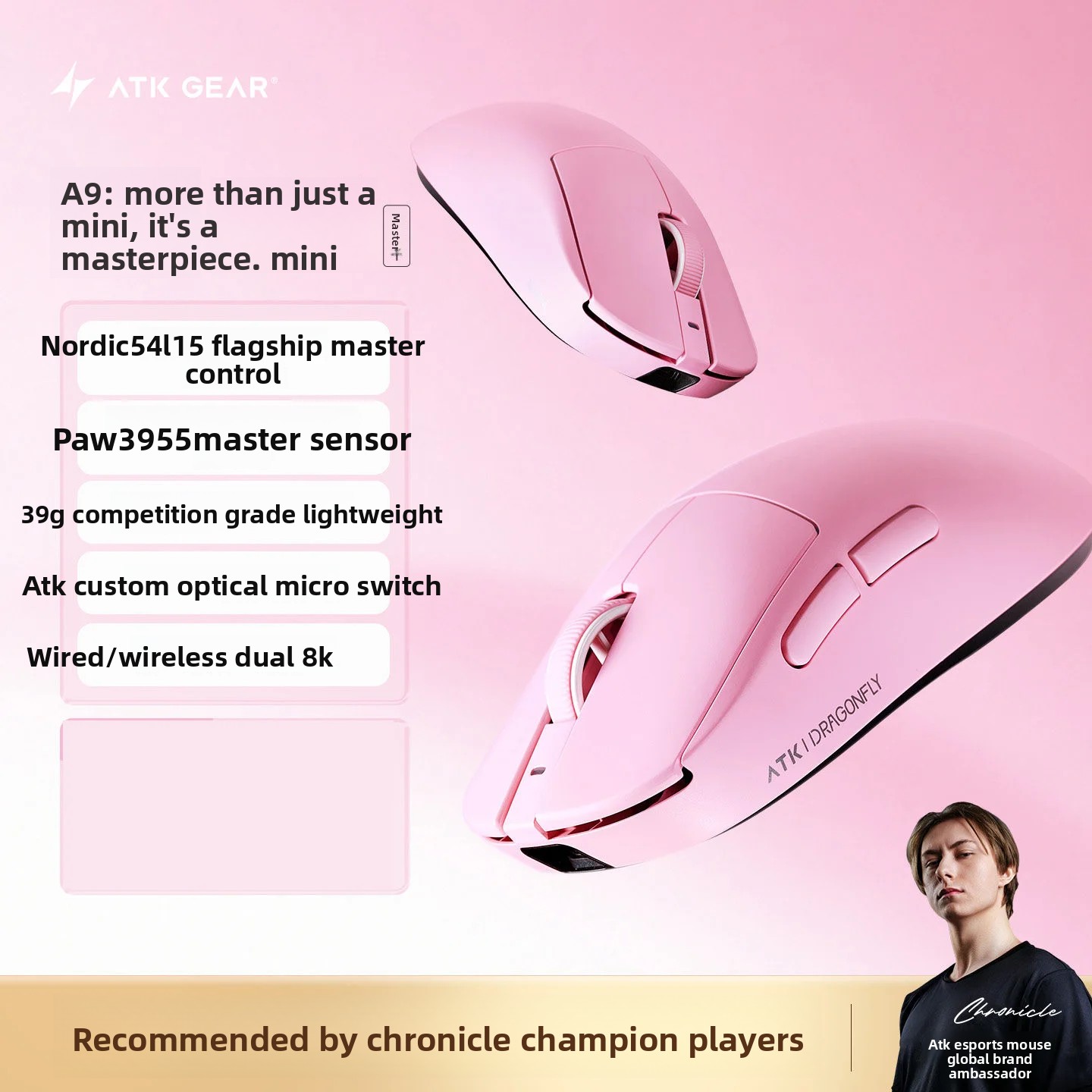 ATK A9 MINI Dual 8K Wireless G – Ultimate Esports Gaming recenzja i cena
