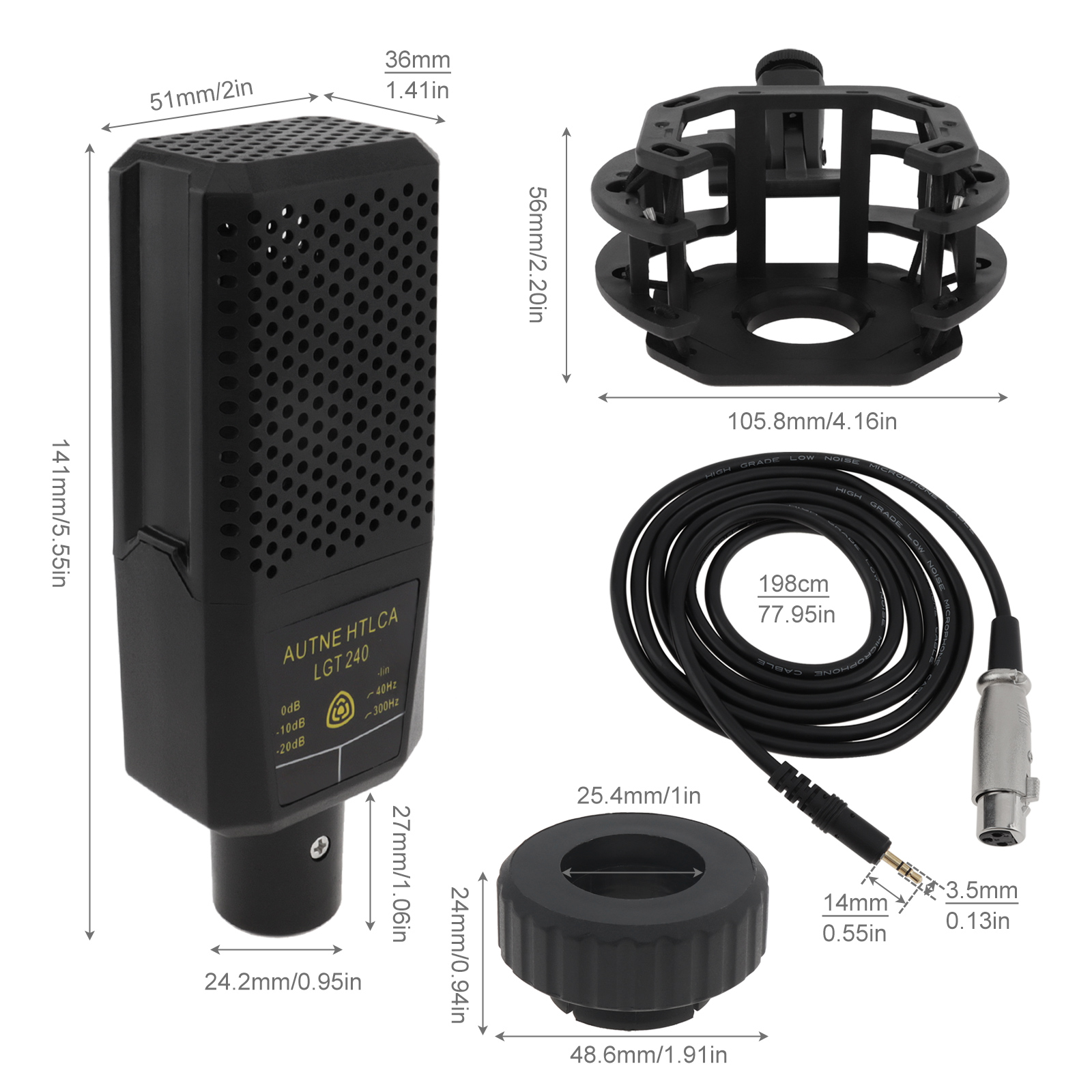 LGT240 Professional Condenser  – Streaming Mic Condenser recenzja i cena