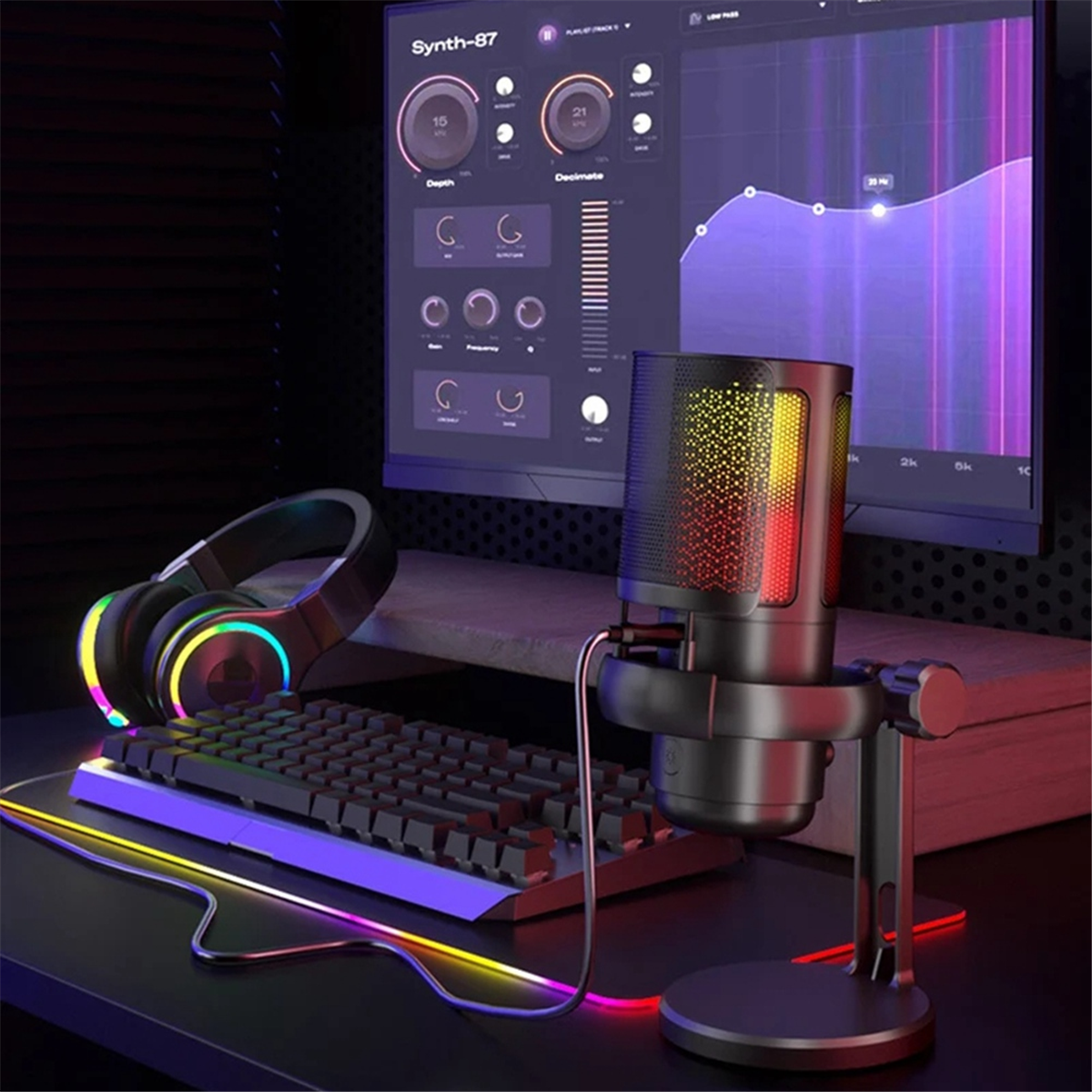 A03R! Gaming RGB Microphone, U – Streaming Mic Condenser recenzja i cena