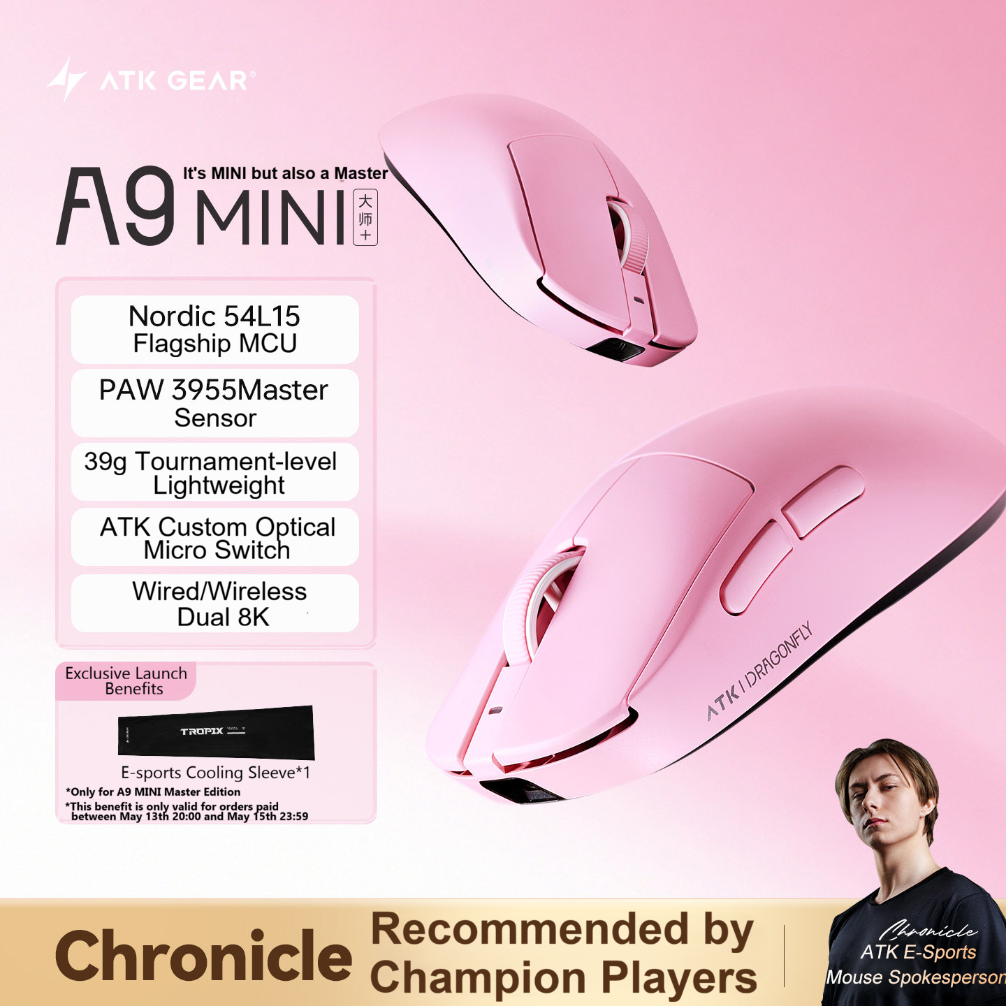 ATK Dragonfly A9 MINI Master W – Ultimate Esports Gaming recenzja i cena