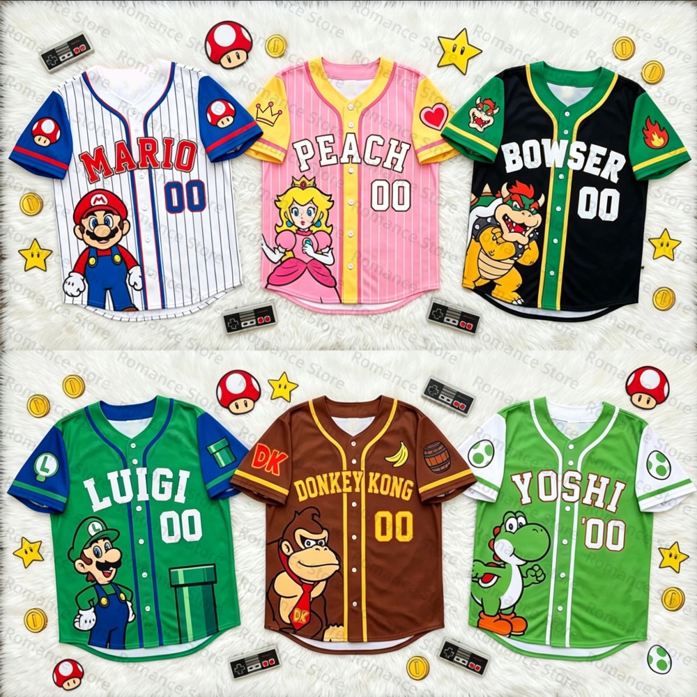 Super Mario Baseball Tops for  – Esports Gaming Shirts recenzja i cena