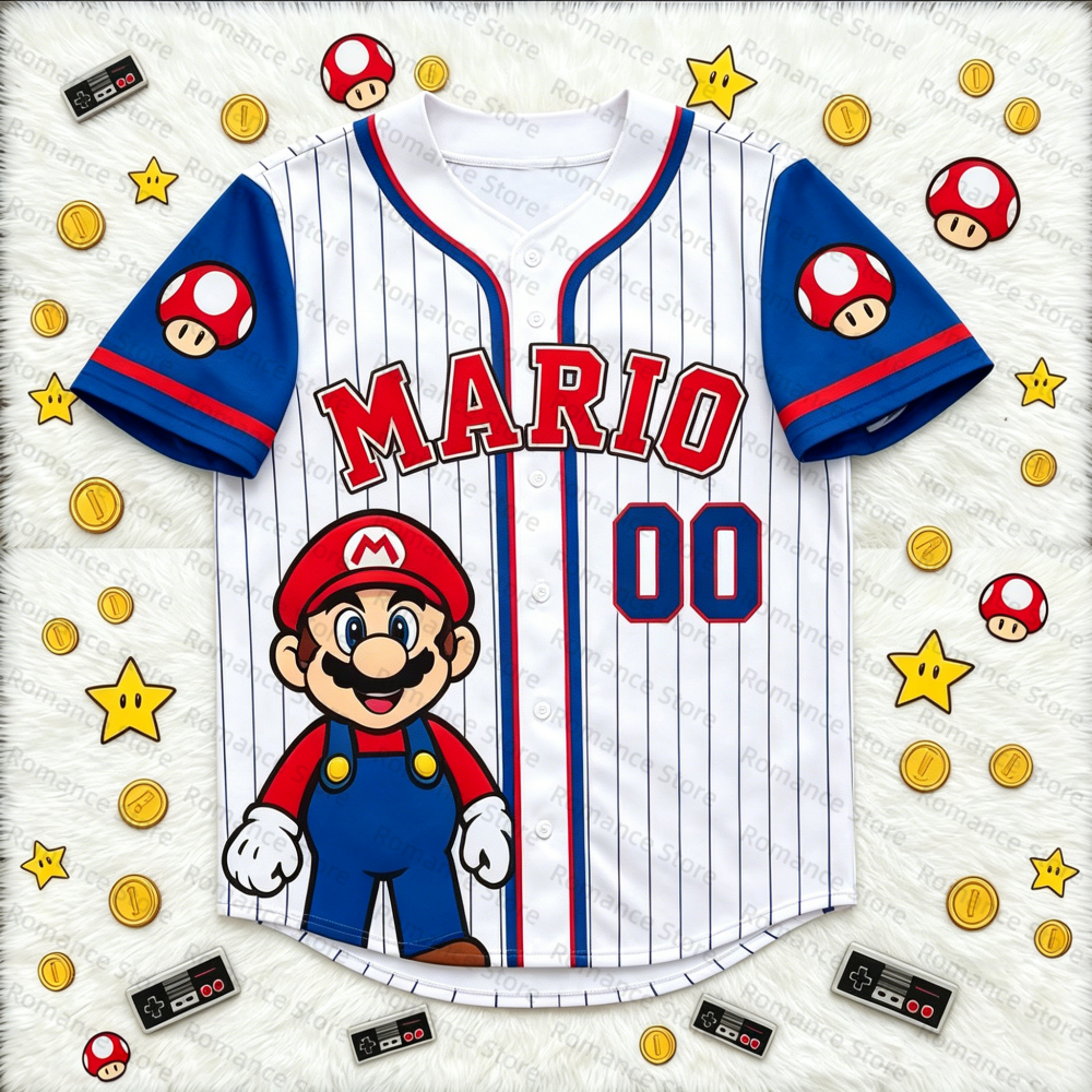 Super Mario Baseball Tops for  – Esports Gaming Shirts recenzja i cena