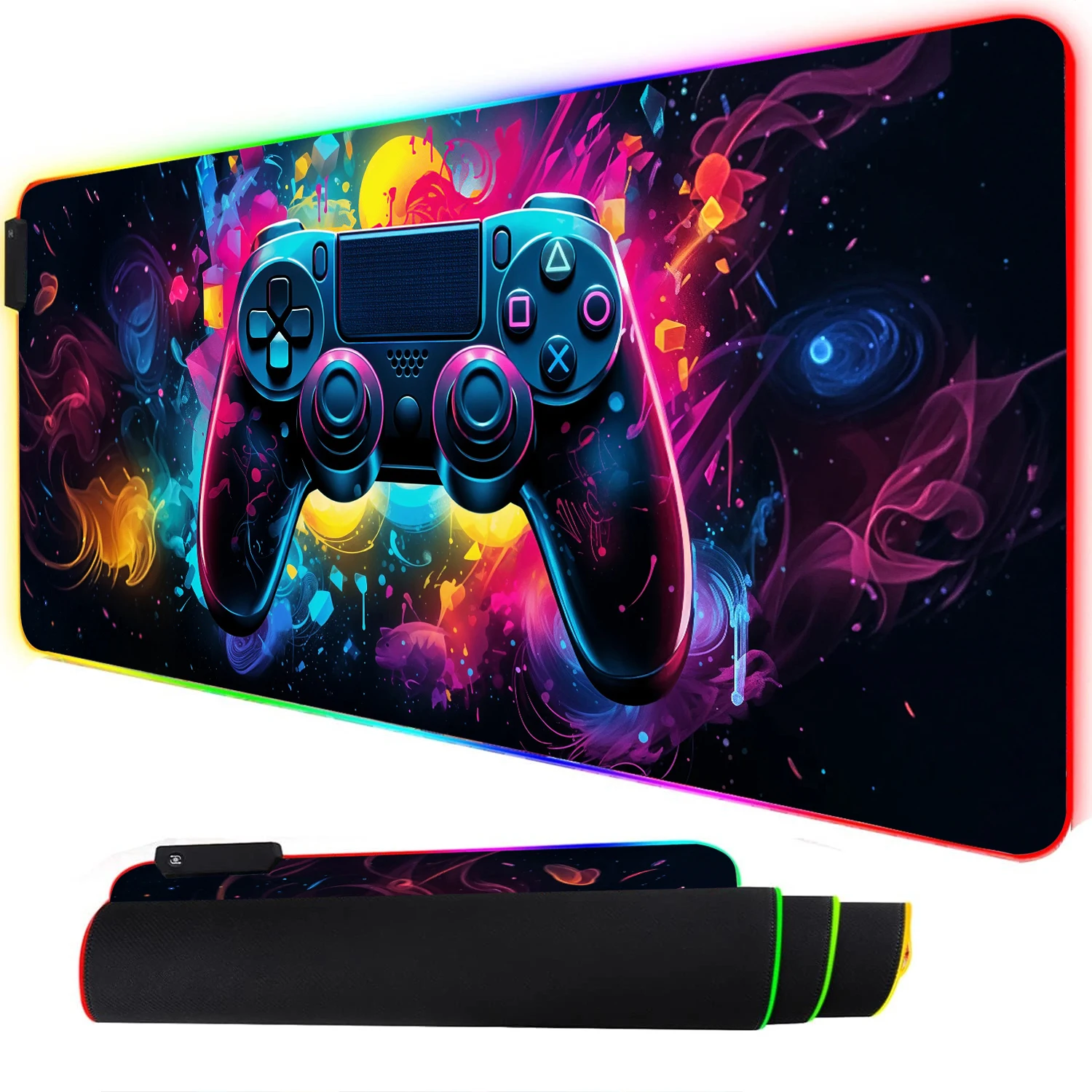 RGB Neon Gaming Controller Art – Esports Gaming Keyboard recenzja i cena