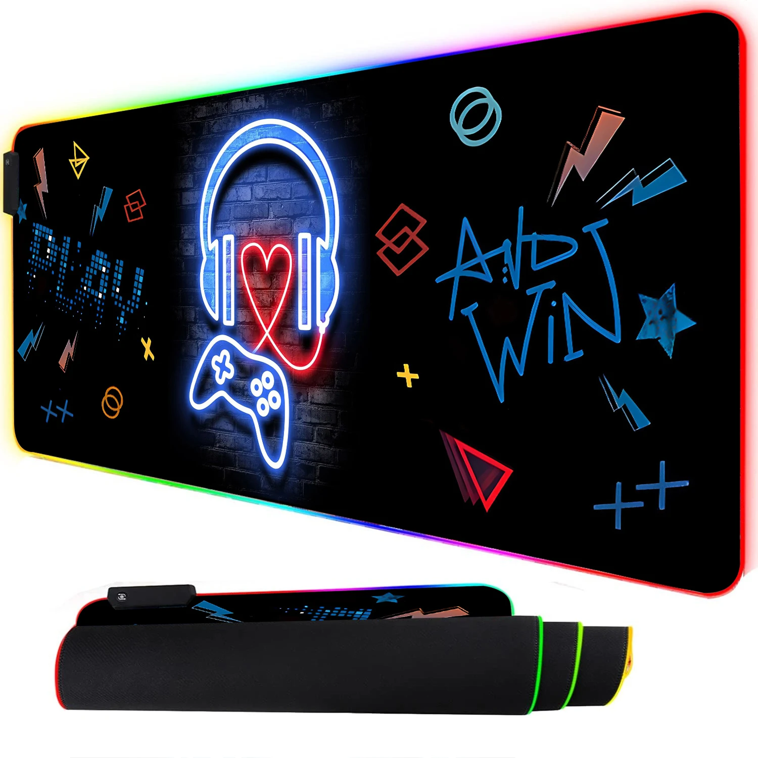 RGB Neon Gaming Controller Art – Esports Gaming Keyboard recenzja i cena