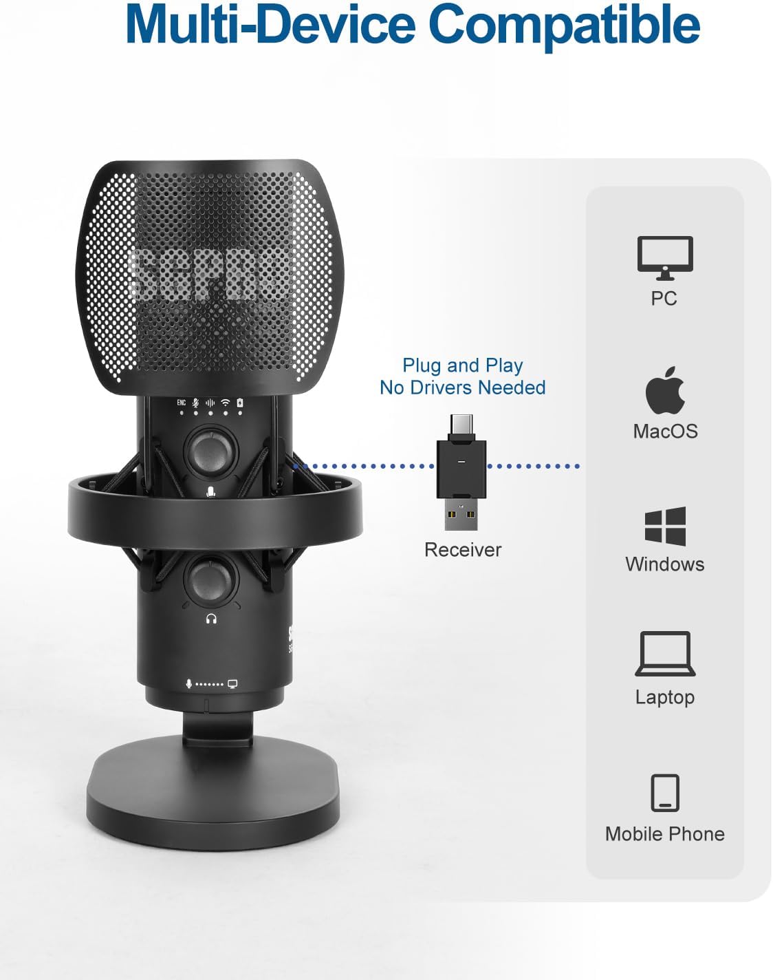 Wireless USB Microphone for St – Streaming Mic Condenser recenzja i cena